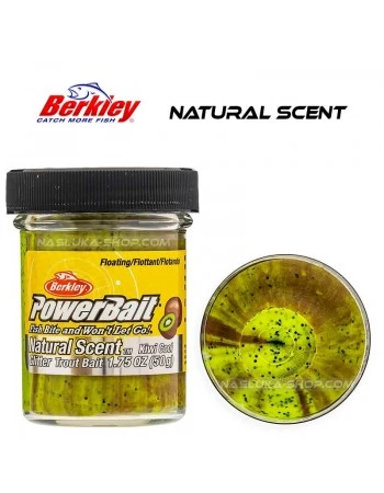 Плаваща паста за пъстърва Berkley Natural Scent Glitter - Kiwi Cool