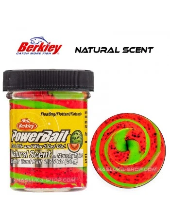Плаваща паста за пъстърва Berkley Natural Scent Glitter - Munchy Melon