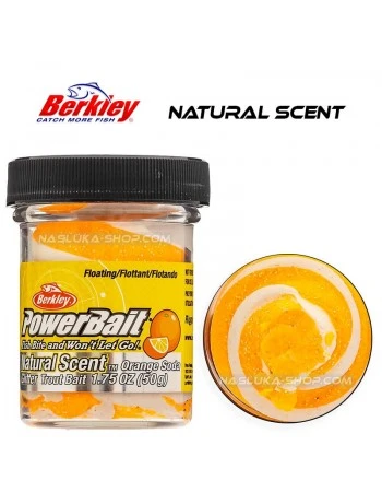 Плаваща паста за пъстърва Berkley Natural Scent Glitter - Orange Soda