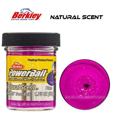 Плаваща паста за пъстърва Berkley Natural Scent Glitter - Plum