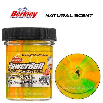 Плаваща паста за пъстърва Berkley Natural Scent Glitter - Salmon Eggs - Rainbow