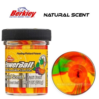 Плаваща паста за пъстърва Berkley Natural Scent Glitter - Tutti Frutti