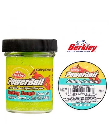 Потъваща паста за пъстърва Berkley Sinking Trout Bait - Chartreuse
