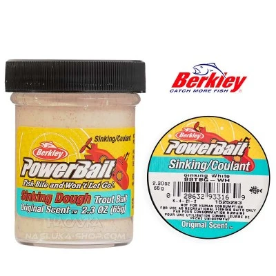 Потъваща паста за пъстърва Berkley Sinking Trout Bait - White