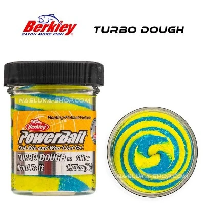 Плаваща паста за пъстърва Berkley Turbo Dough, Trout Bait - Blue Neon