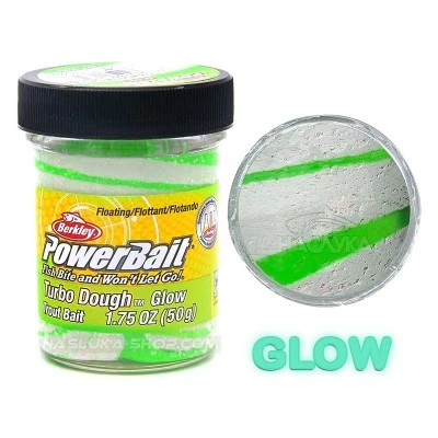 Плаваща паста за пъстърва Berkley Turbo Dough, Trout Bait - Glow/Green/White