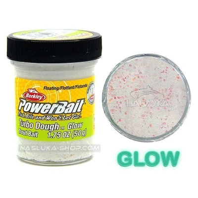 Плаваща паста за пъстърва Berkley Turbo Dough, Trout Bait - Glow/White