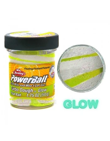 Плаваща паста за пъстърва Berkley Turbo Dough, Trout Bait - Glow Sunshine Yellow/White