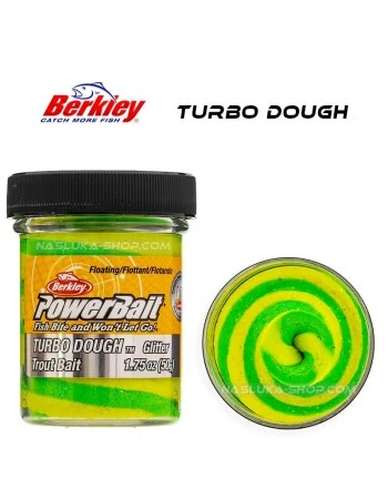 Плаваща паста за пъстърва Berkley Turbo Dough, Trout Bait - Spring Grn-Yel