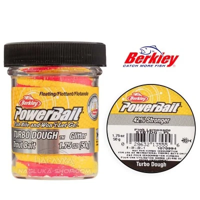 Плaваща паста за пъстърва Berkley Turbo Dough, Trout Bait - Pink Lemonade