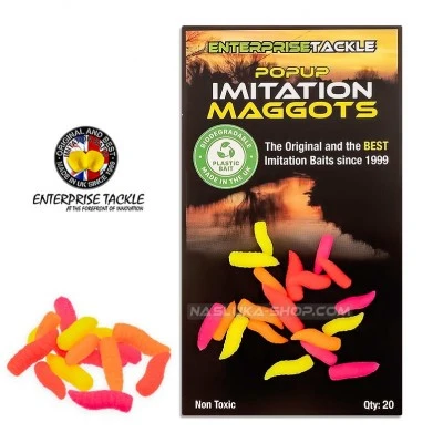 Изкуствен бял червей Enterprise Popup Imitation Maggots - Fluo Mix