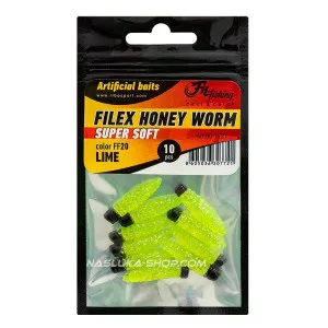 Силиконова камола Filex Honey Worm, цвят FF20 Lime Силиконова камола Filex Honey Worm, цвят FF20 Lime