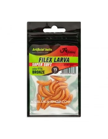 Силиконова стръв Filex Larva - цвят FF14 Bronze - 15 бр.
