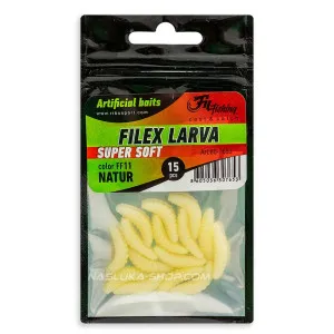 Силиконови червеи Filex Larva, цвят Natur Силиконови червеи Filex Larva, цвят Natur
