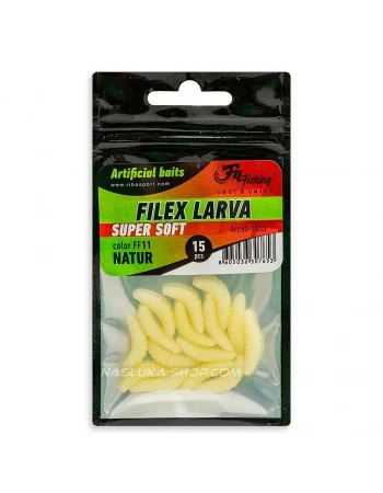 Силиконови червеи Filex Larva - цвят Natur