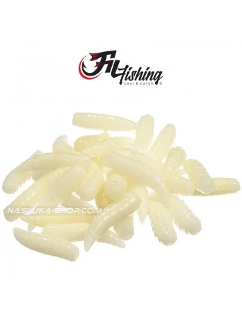 Силиконови бели червеи Filex Maggots - цвят FF01 Natur