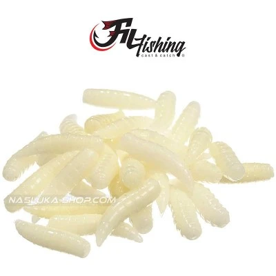 Силиконови бели червеи Filex Maggots - цвят FF01 Natur