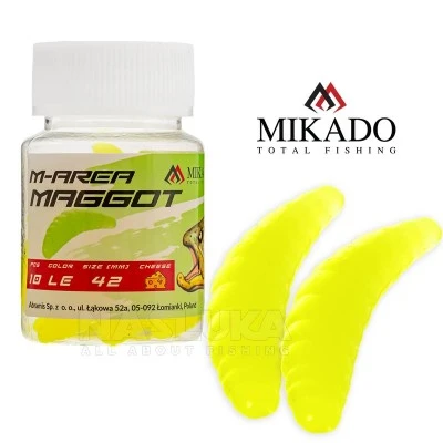 Mikado M-Area Maggot 3.4см, 16 бр., LE Силиконова ароматизирана камола Mikado M-Area Maggot 3.4см, 16 бр., LE