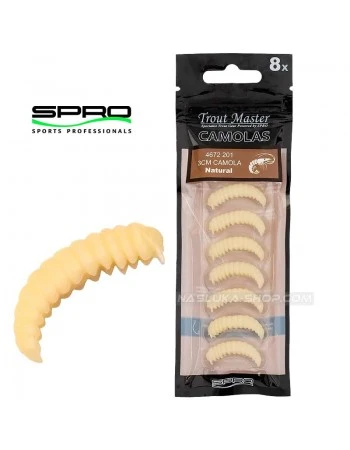 Силиконова ароматизирана камола SPRO Trout Master Camolas - Natural - 3см - 8 бр.
