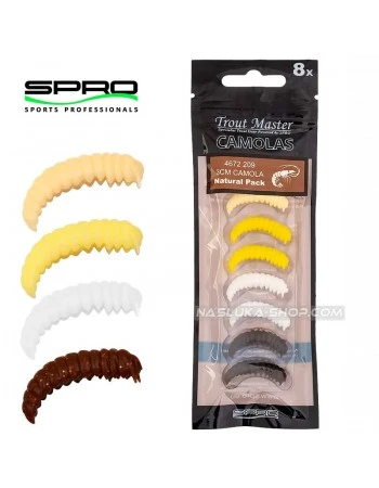 Силиконова ароматизирана камола SPRO Trout Master Camolas - Natural Pack - 3см - 8 бр.