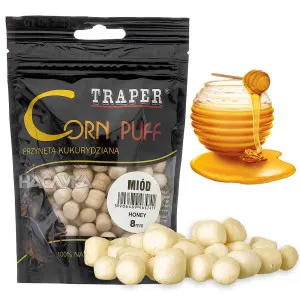 Пуканки за стръв Traper Corn Puff, Мед Пуканки за стръв Traper Corn Puff, Мед