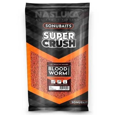 Super Crush Groundbait, Blood Worm Fishmeal Захранка Sonubaits Super Crush Groundbait 2.0кг, Blood Worm Fishmeal