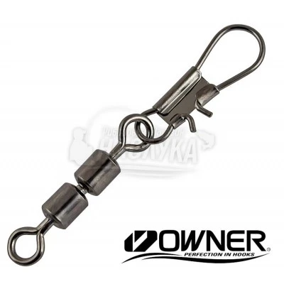 Вирбели с карабина Owner Inter Lock Crane Swivel