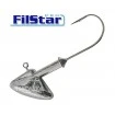 Комплект от 5 броя триъгълни джиг глави за туистери Filstar
