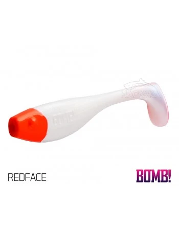 Сет от 5 бр. силиконови примамки Delphin BOMB Fatty - 10 см - цвят Redface