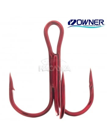 Тройни куки в пакет Owner ST-36 RED - 8 бр.