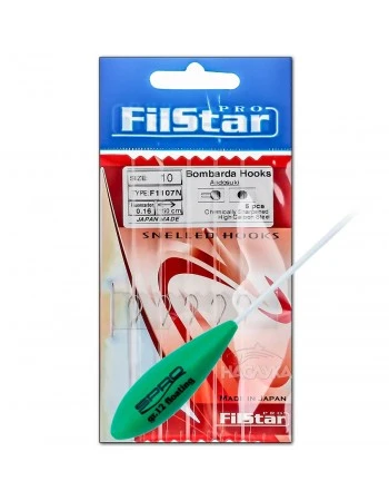 Вързани куки за бомбарда Filstar 1107N Флуорокарбон