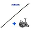 Комплект Въдица + Макара за морски риболов Filstar Universal Tele Surf, 3.50 м