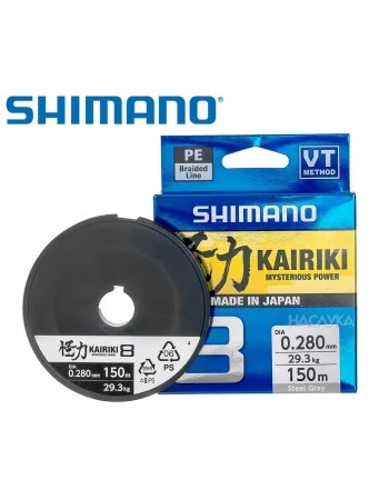 Плетено влакно Shimano Kairiki Steel Gray 8 - 150м