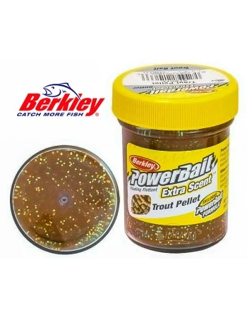Плуваща паста за пъстърва Berkley Powerbait Extra Scent Glitter - Trout Pellet