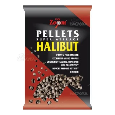 Пробити пелети за кука Carp Zoom Super Attract Halibut, 800 г