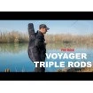 Троен твърд калъф за въдици Fox Rage Voyager Camo Hard - 1.45 м