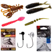 Light Rock Fishing Комплект от силиконови примамки и джиг глави - 43 броя в опаковка