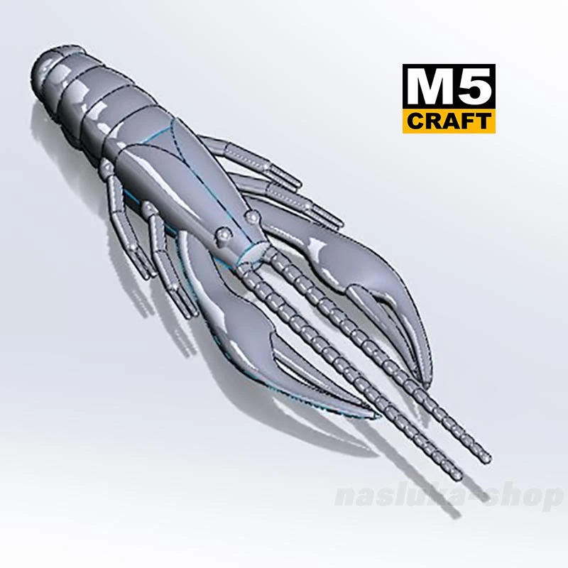 Силиконови примамки за пъстърва, кефал и костур - M5 Craft  Baby Crayfish 2.0" Chart Black Flake