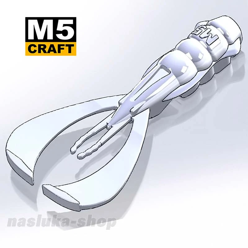 Силиконови примамки за пъстърва, костур и кефал - M5 Craft  Turbo Crayfish 2.0" Chart Neon Flake