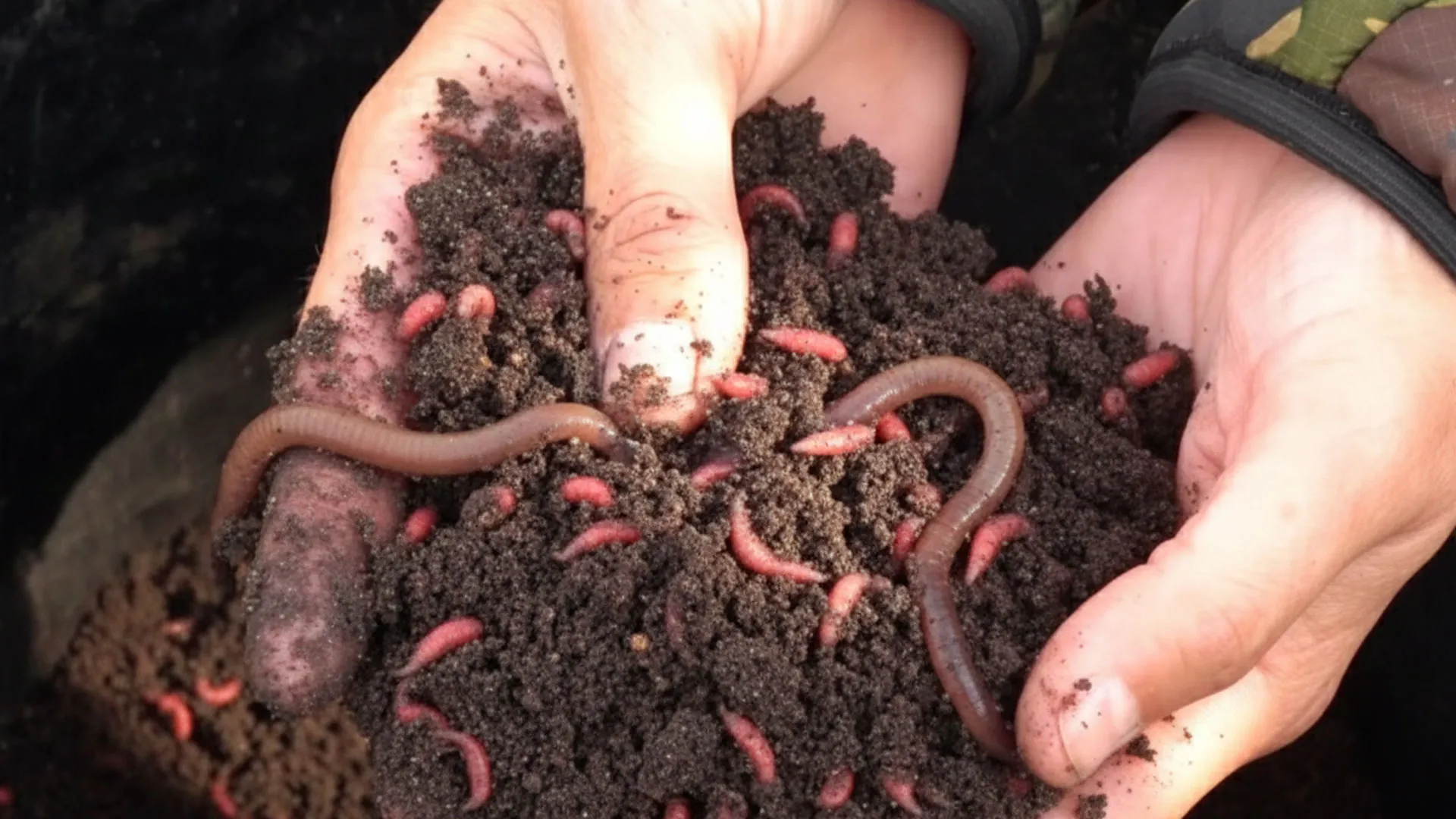 захранка за риболов с натурален цвят и червеи