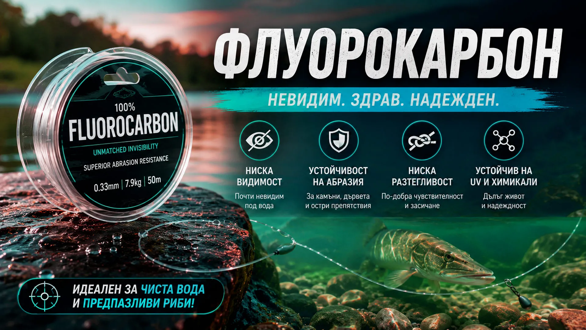 Предимства на флуорокарбона за риболов