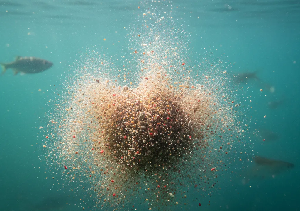 как се разпада захранка за риболов във водата